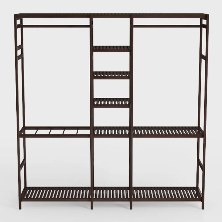 DEANIC 4 Tier Foldable Storage Shelves with Wheels