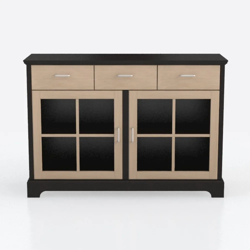 SICOTAS Sideboard Buffet Storage Cabinet Set of 2