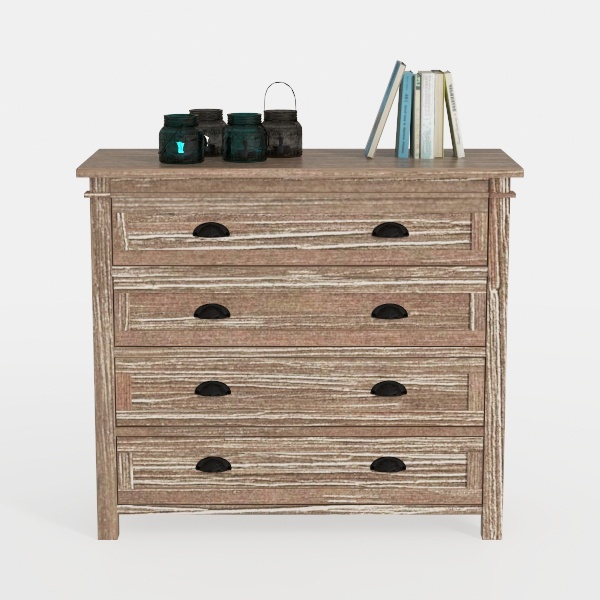 3 Pieces Bedroom Set with 6 Drawer Dresser and 2