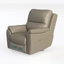 Modern Leather Recliner Chair Comfortable Living Room Furniture 3D Model Left 45 Degree View