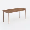 yerealye Solid Wood Writing Desk, Mid Century Mode Right 45 Degree View