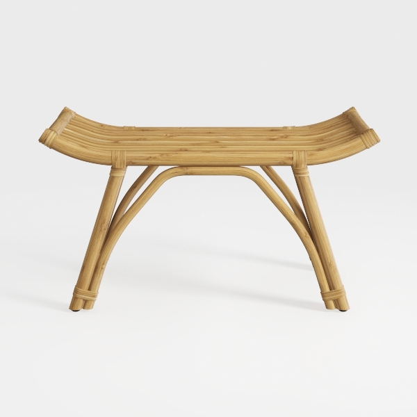 Septa Natural Rattan 38.6 in. Accent Bench