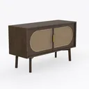 Ludatido Buffet Cabinet with Storage, Sideboard Right 45 Degree View