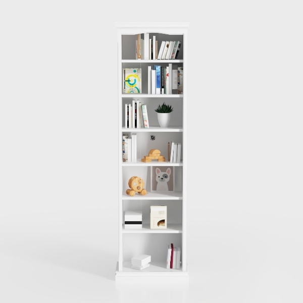 oneinmil Tall Narrow 8-Tier Bookshelf Set of 2