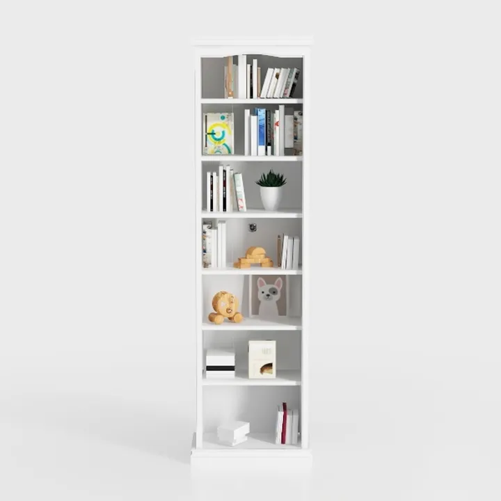 oneinmil Tall Narrow 8-Tier Bookshelf Set of 2