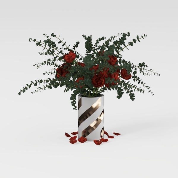 Large Black Vase for Flowers Decor Living Room,