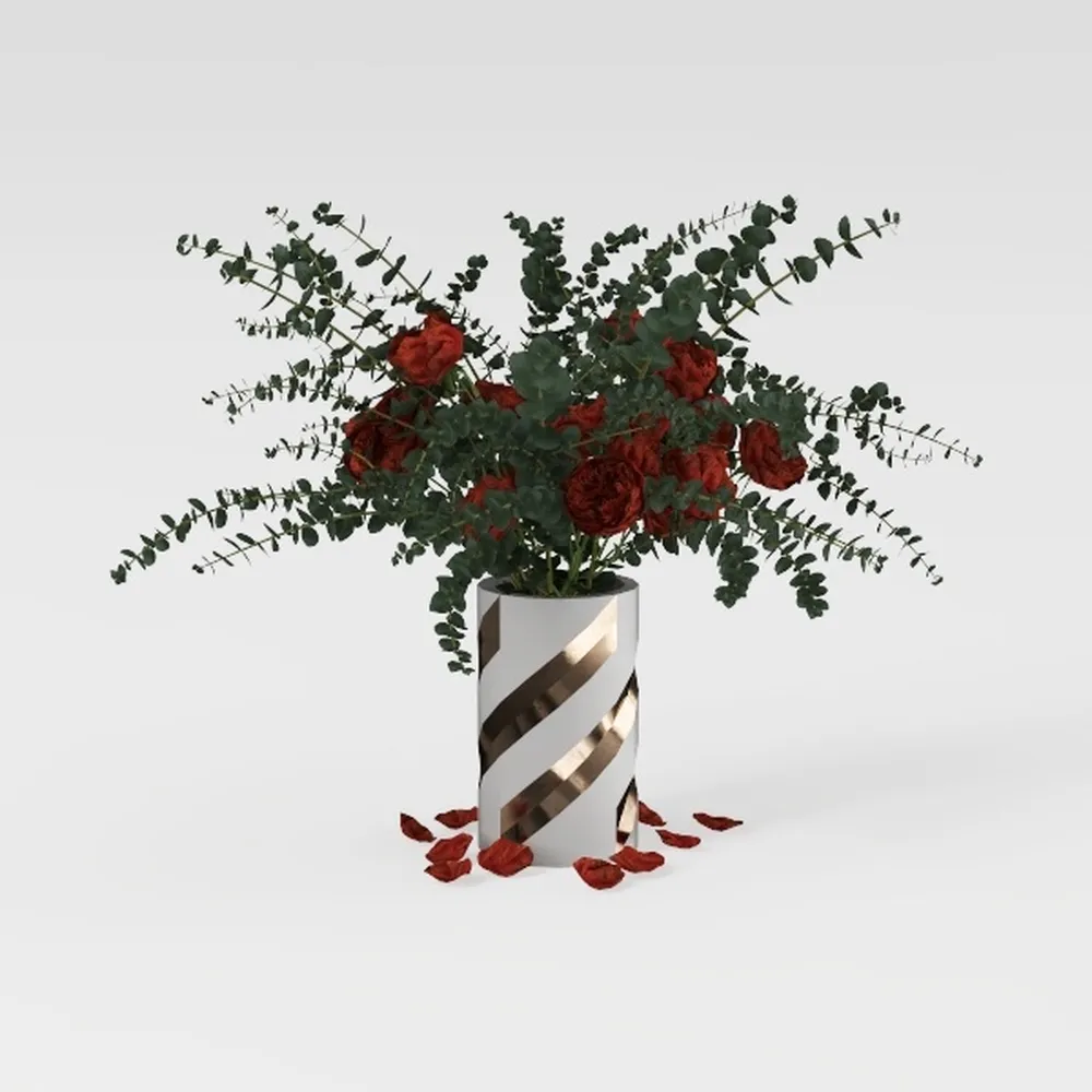 Large Black Vase for Flowers Decor Living Room,