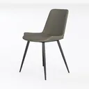 Dining Chairs, Modern PU Leather Dining Room Chair Left 45 Degree View