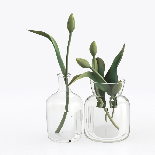 10pcs Mixed Pink, Red & Green Color Bowl Lotus 