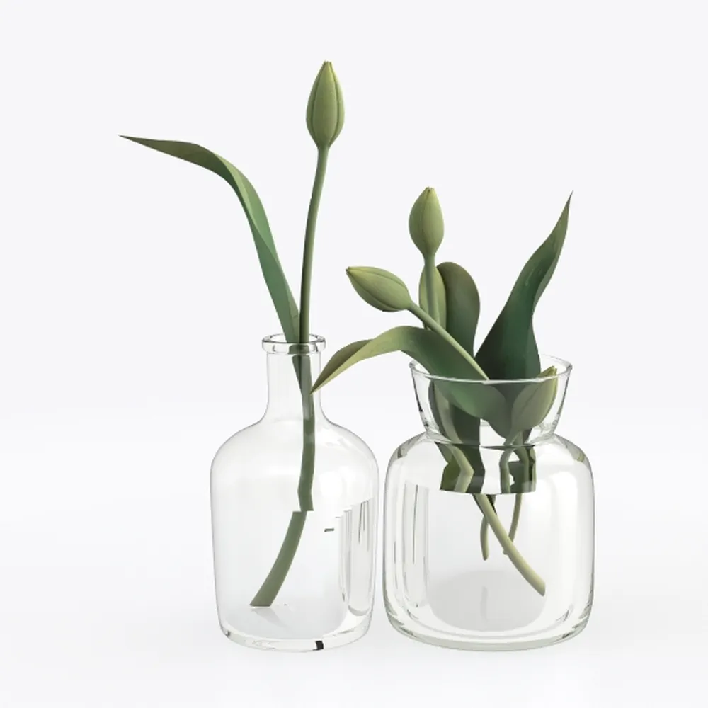 10pcs Mixed Pink, Red & Green Color Bowl Lotus 