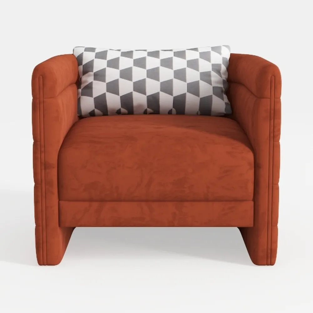 Accent Barrel Chairs for Living Room, Elegant Arm