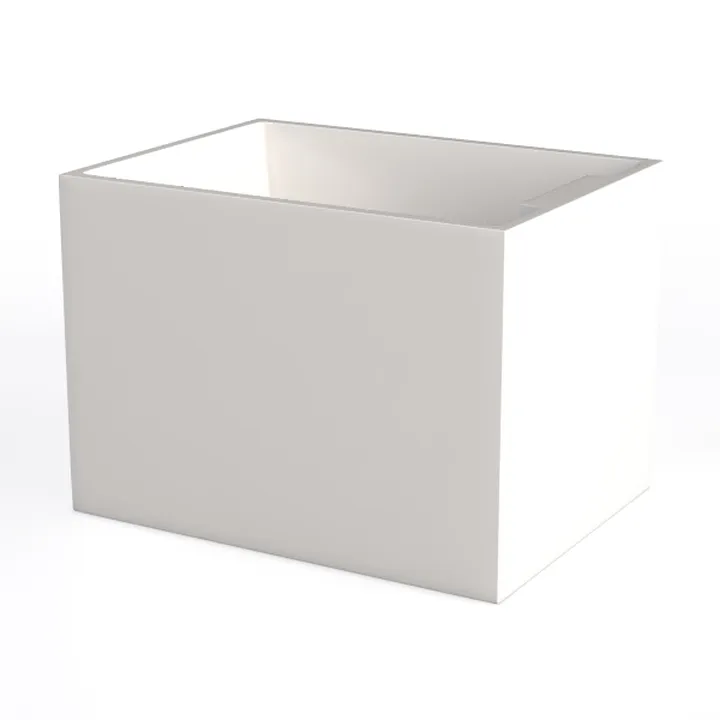 Minimalist White Solid Wood Storage Bin Box 3D Model