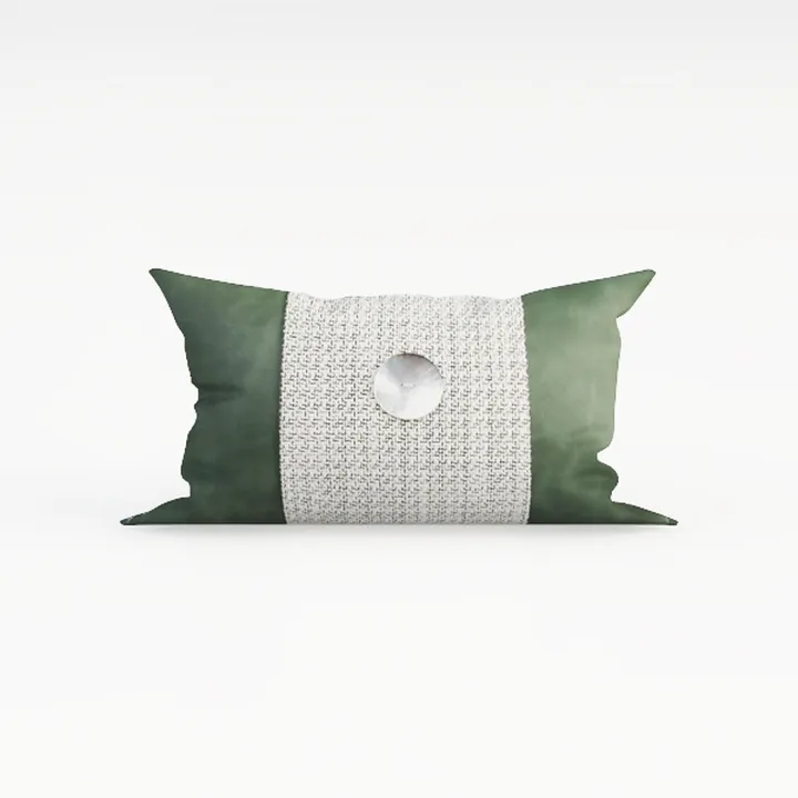 Minimalist Two Tone Fabric Decorative Throw Pillow 3D Model
