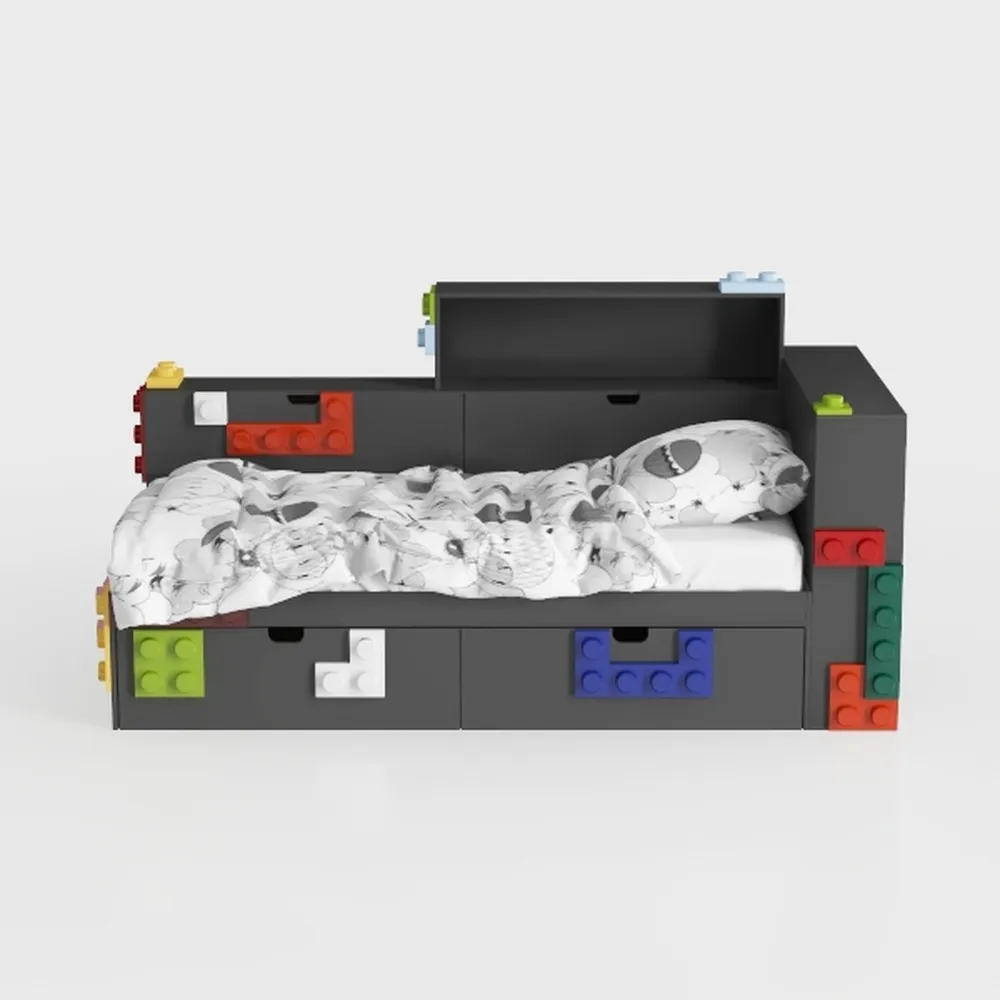 Metal Full Size Daybed with Trundle, Storage Cabin