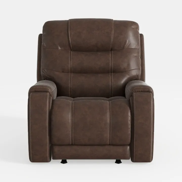 Brown Leather Contemporary Recliner Chair 3D Model