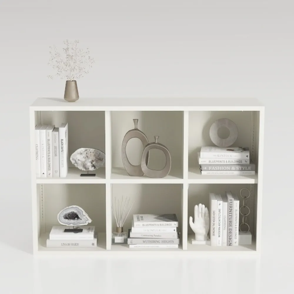 Tangkula 6-Cube Bookcase, 3-Tier Bookshelf with