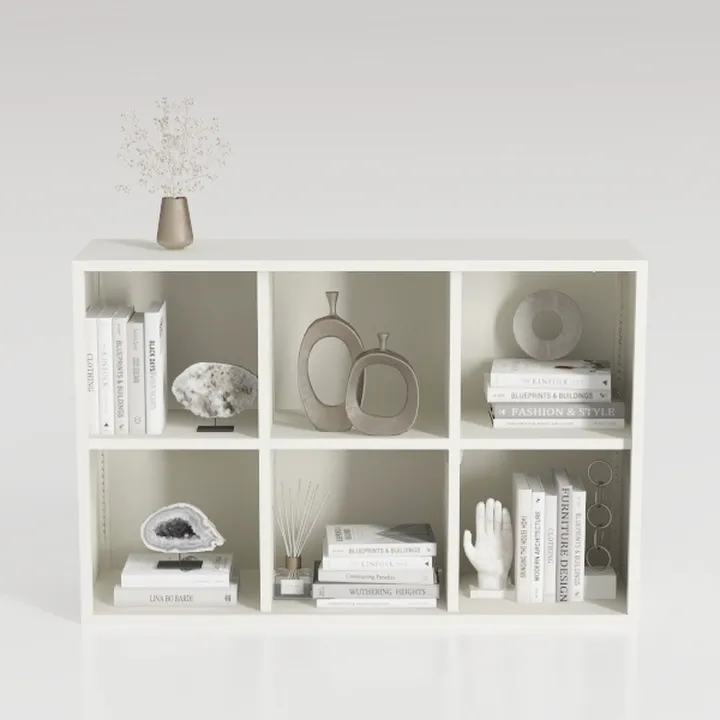 Tangkula 6-Cube Bookcase, 3-Tier Bookshelf with