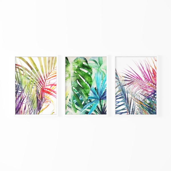 FBKDVC Pink Tulip Easter Tv Art Posters Watercolor