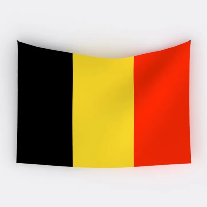 Belgium National Flag Fabric Wall Tapestry 3D Model