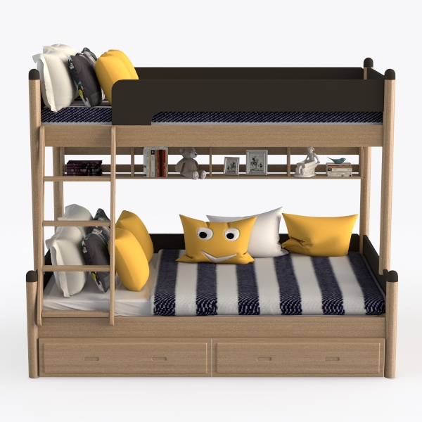 DNYN Full Over Full Bunk Bed with Two Storage Draw