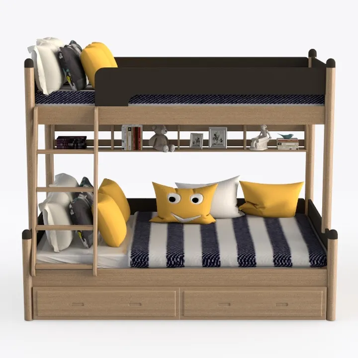 DNYN Full Over Full Bunk Bed with Two Storage Draw