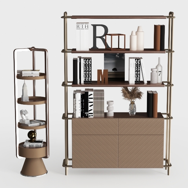 bookcase-Luxe Brass