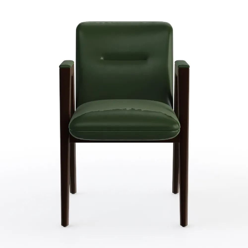 Dinning Chairs with Wheels and Arms, Solid Wood Of