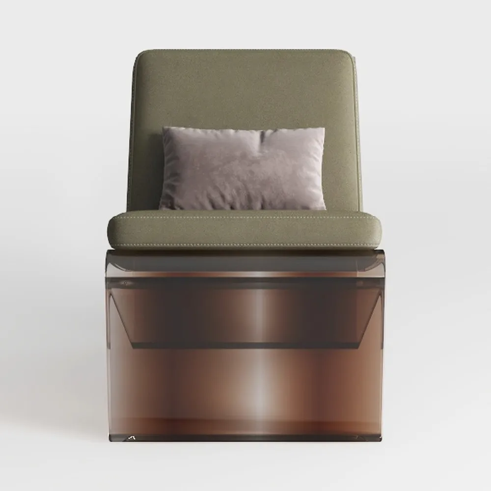 Furniture of America IDF-AC6187GY Caroll Acrylic L