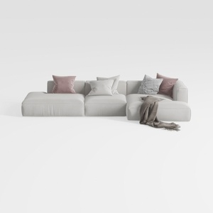 Luxury Modular U-Shaped Sectional Sofa Boneless Cl