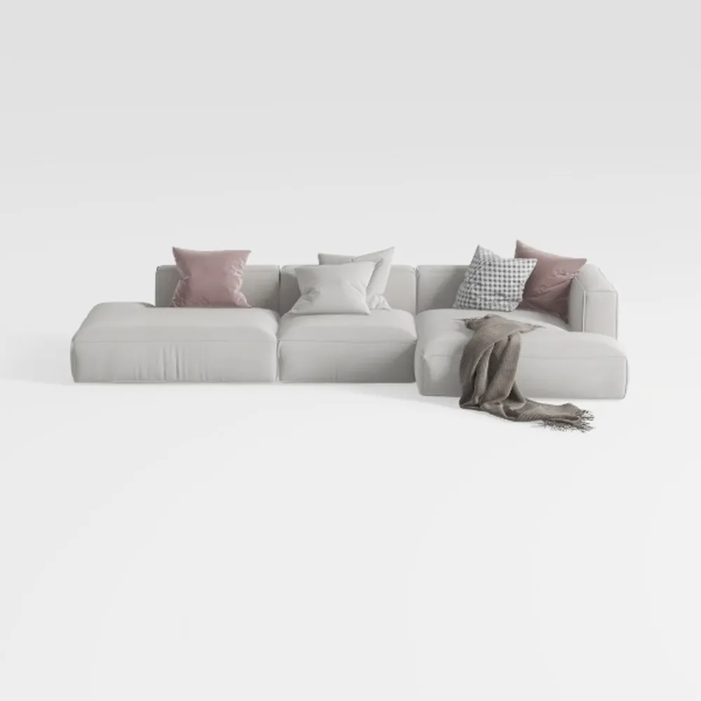 Luxury Modular U-Shaped Sectional Sofa Boneless Cl