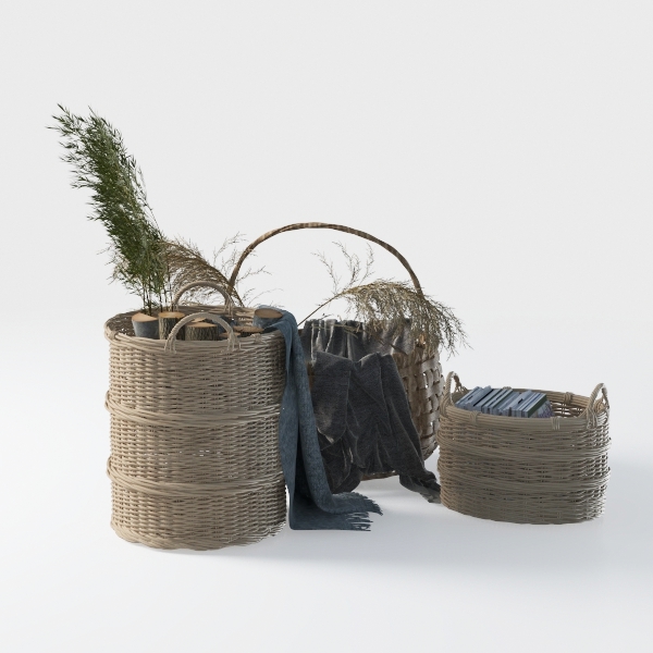 bamboo basket-Tropical Vibes