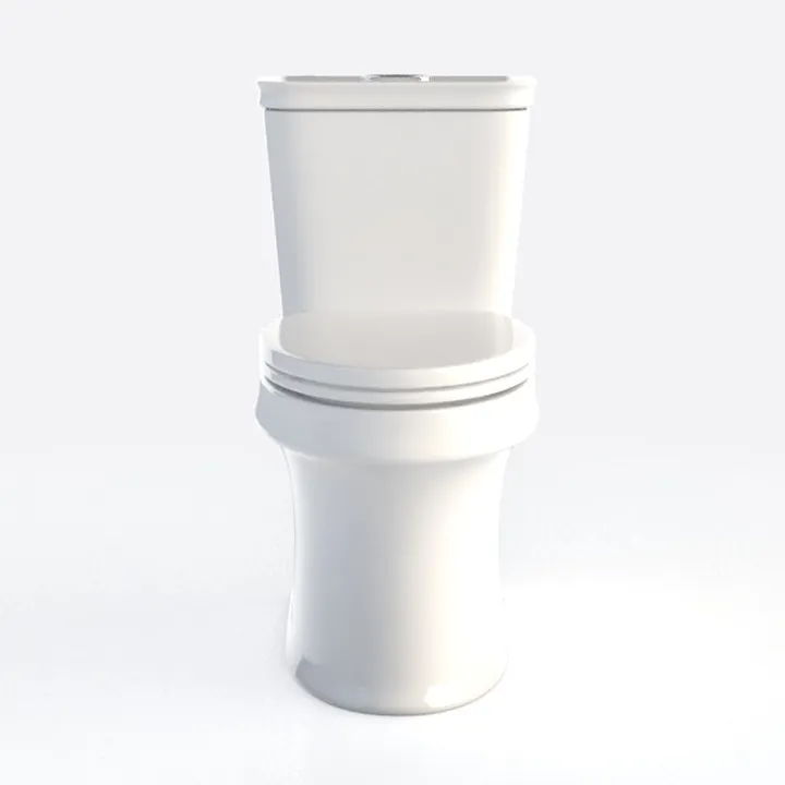 Minimalist White Ceramic One Piece Toilet 3D Model