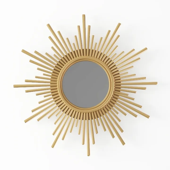 Gold Round Table Mirror Palace Style Mirror Tray Home Decorative Art Wall Mirrors Hanging Living Room Bedroom Decor Makeup