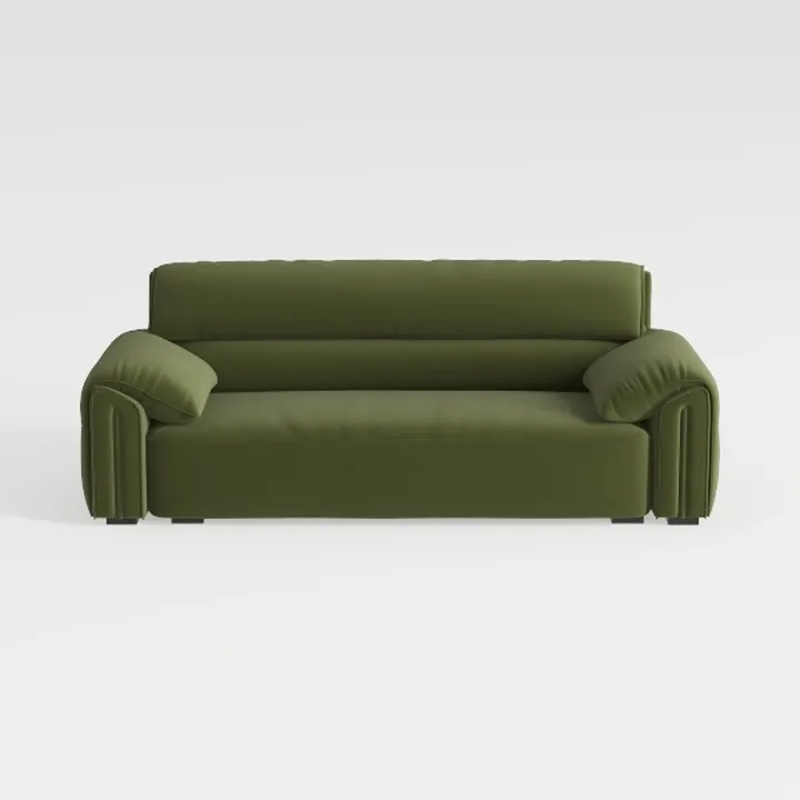 POVISON Curved Flannel Modular Sectional Sofa