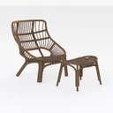 YITAHOME Outdoor Narrow Egg Chair Wicker, Patio Right 45 Degree View