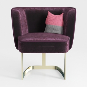 MoNiBloom Upholstered Velvet Accent Chair Girl's P