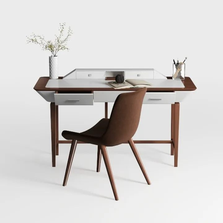 Flann 2-Piece White and Walnut Vanity Set (29.92 i