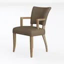 Arm Dining Chairs Set of 2,Mid Century Retro Left 45 Degree View