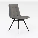 Dining Chairs Set of 2, Mid Century Modern Kitchen Right 45 Degree View