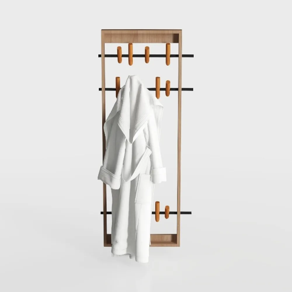 Freestanding Coat Rack, Solid Wood Coat Tree