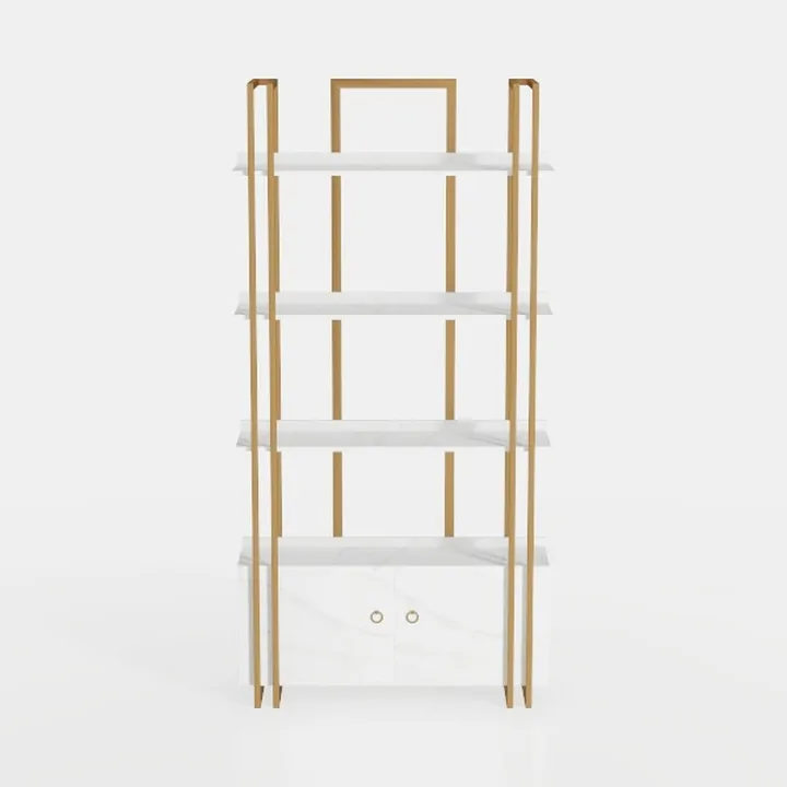 73.6" Tall Bookshelf with 3 Drawers and 16 Storage