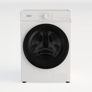 White Front Loading Washing Machine 3D Model