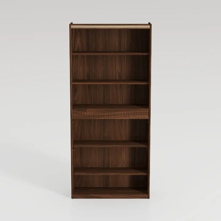 Affirm 36"x66" 5 Shelf Bookcase, Noble Elm Finish