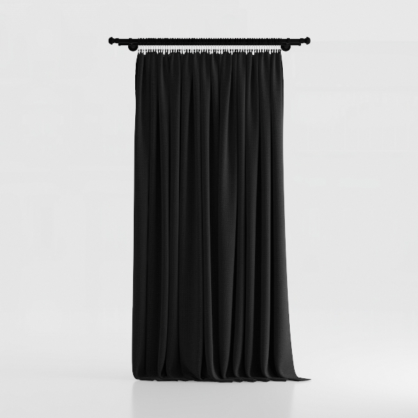 Joydeco Black 100% Blackout Curtains 108 Inch 2