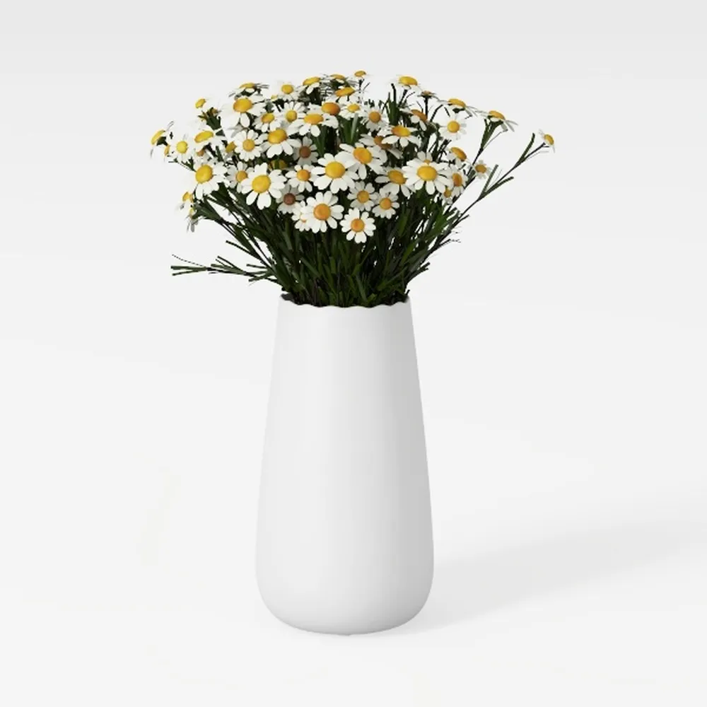 hjn White Flower Vase- Ceramic Vase for Flowers,