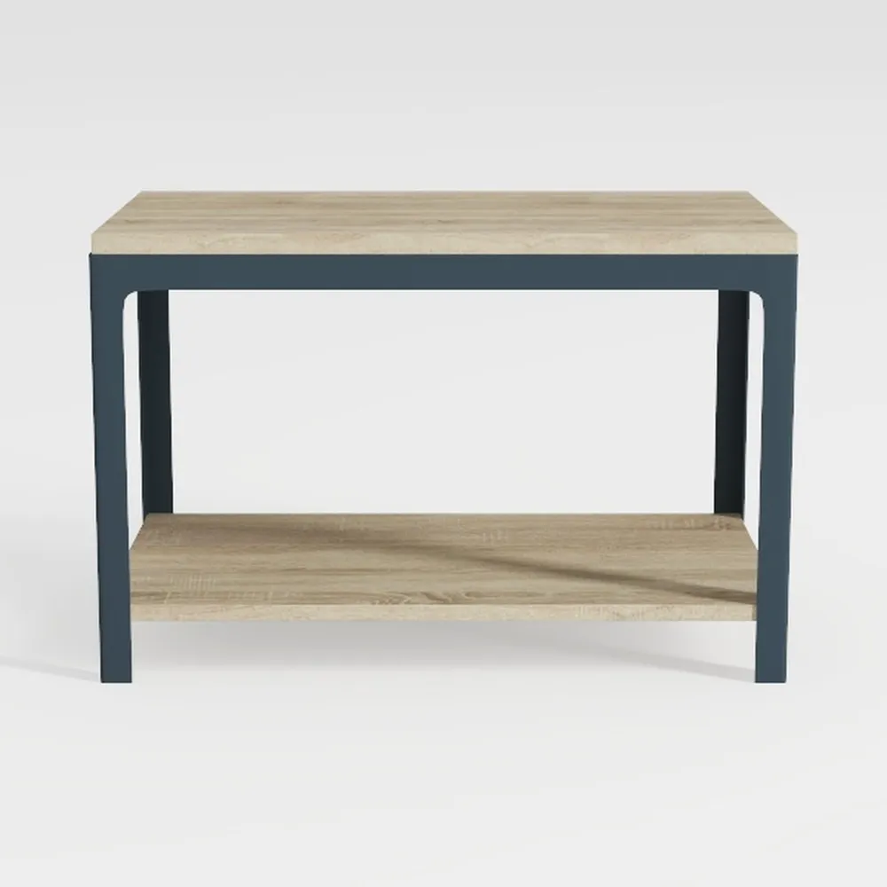 Large Square Ottoman Coffee Table, Linen Solid 