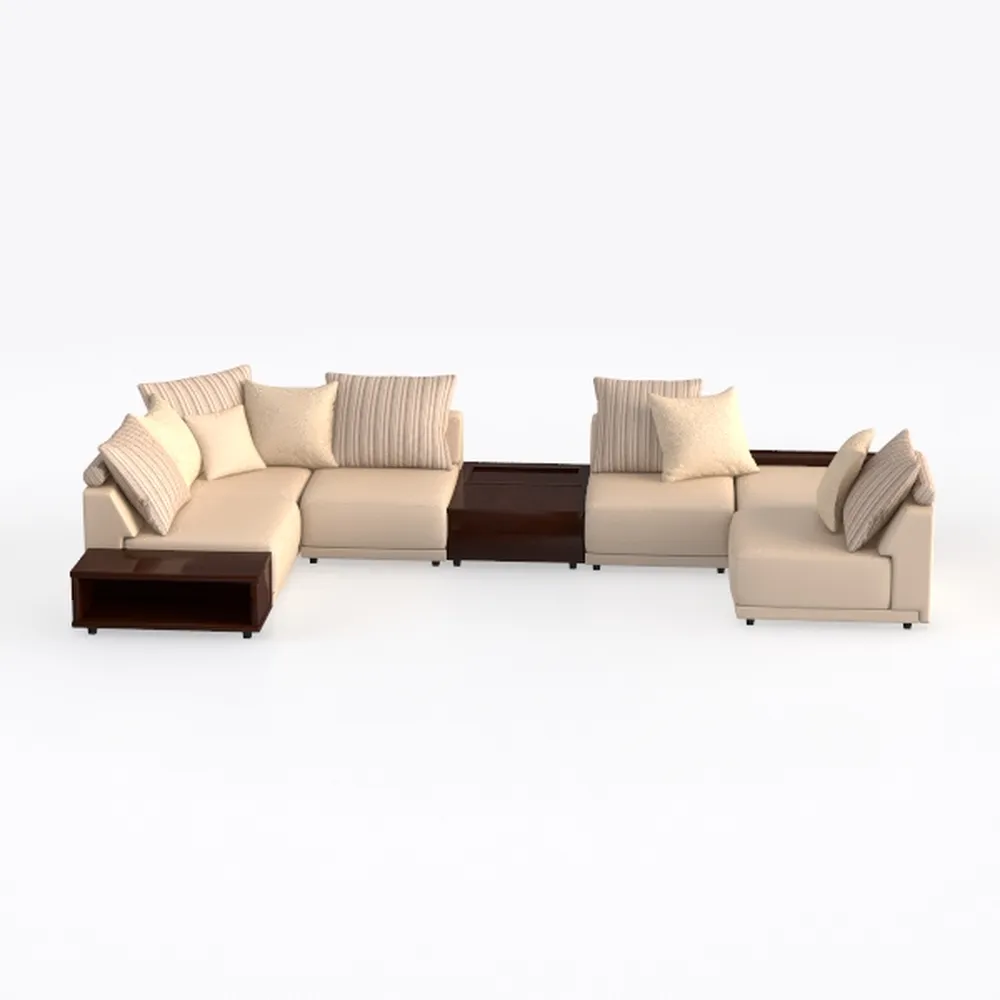 EcoSummer 112'' Large L-Shaped Sectional Sofa, Mod