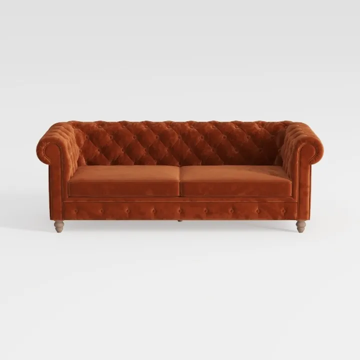 Poly & Bark Lyon Leather Couch - 87.4 Inch Sofa