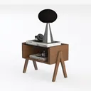 night stand-Chocolate Left 45 Degree View