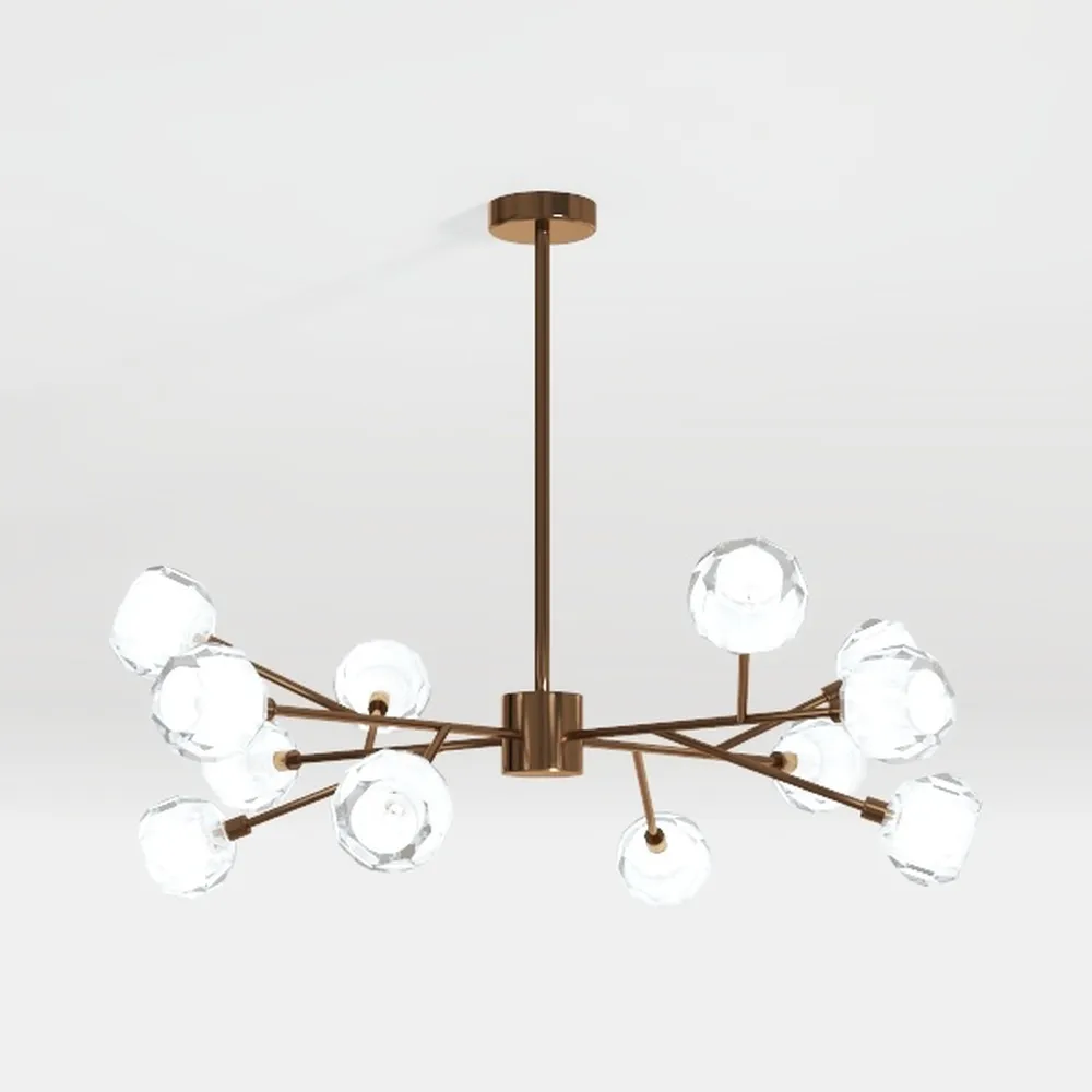 12-Lights Wagon Wheel Chandelier Bohemia Hand